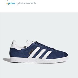 Adidas Blue and White Gazelle Sneakers